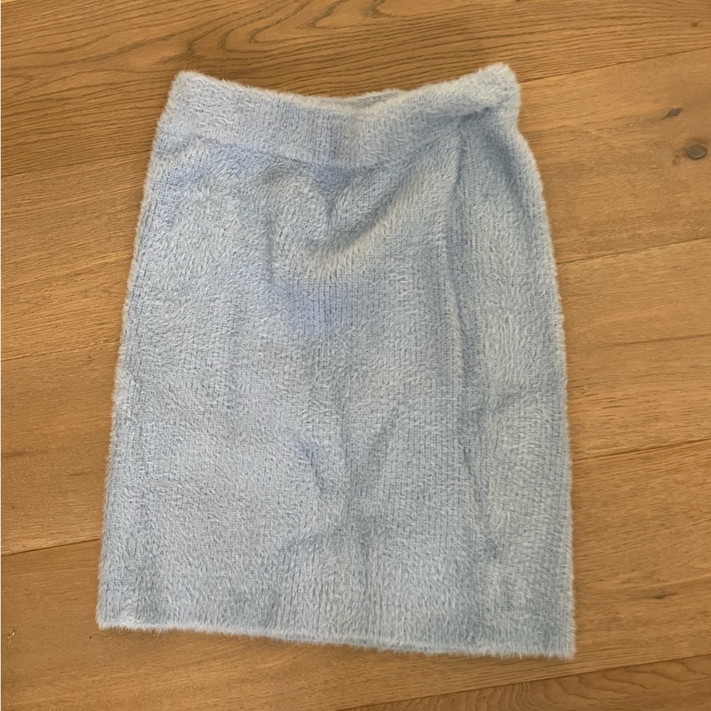 Blue fuzzy Berskha skirt